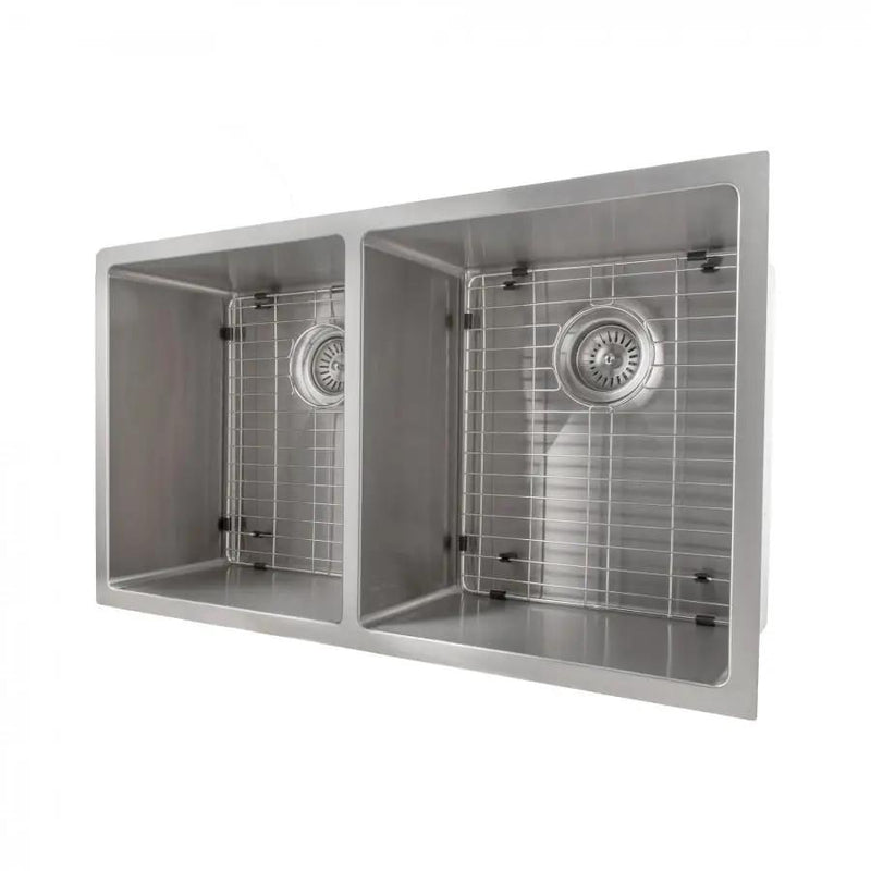ZLINE 33" Undermount Double Bowl Sink, Stainless Steel, SR50D-33 by Farmhouse Kitchen and Bath