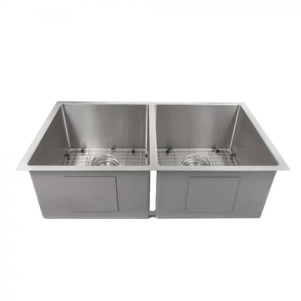 ZLINE 33" Undermount Double Bowl Sink, Stainless Steel, SR50D-33, photo 2 of 7