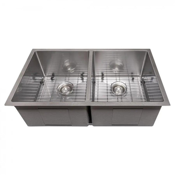 ZLINE 33" Undermount Double Bowl Sink Stainless Steel, SR50D-33S, photo 2 of 10