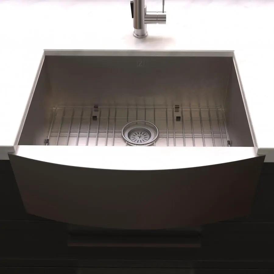 ZLINE 33" Undermount Single Bowl Apron Sink Stainless Steel, SAS-33S by Farmhouse Kitchen and Bath