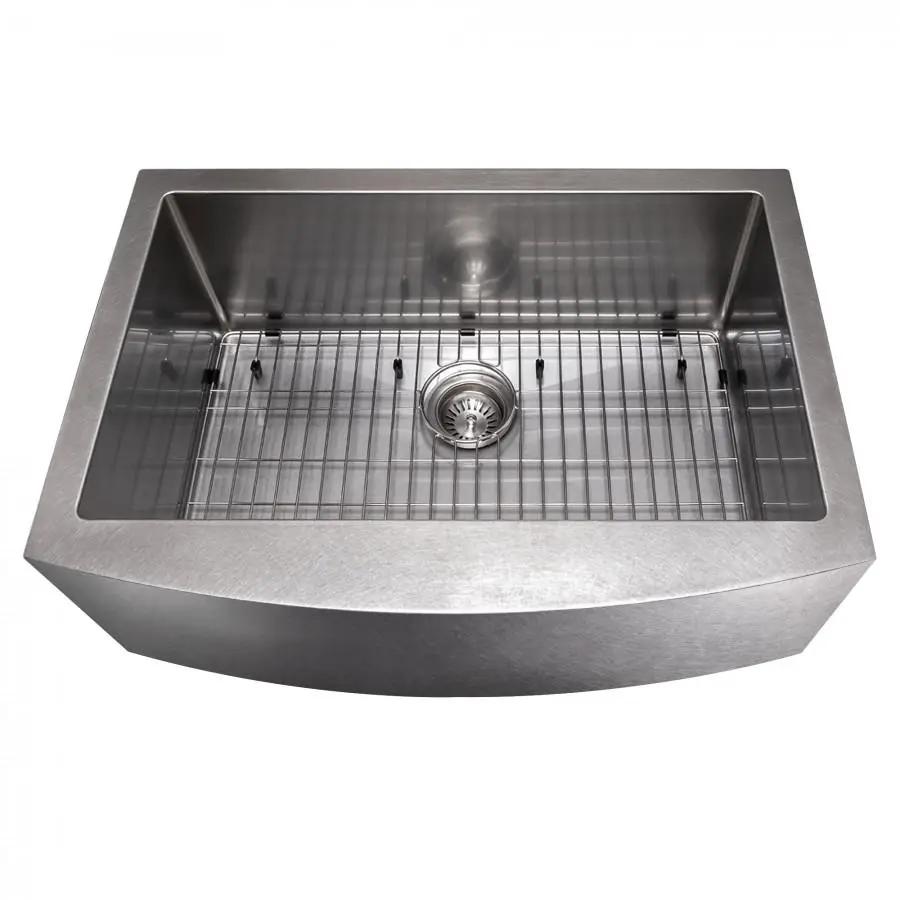 ZLINE 33" Undermount Single Bowl Apron Sink Stainless Steel, SAS-33S by Farmhouse Kitchen and Bath