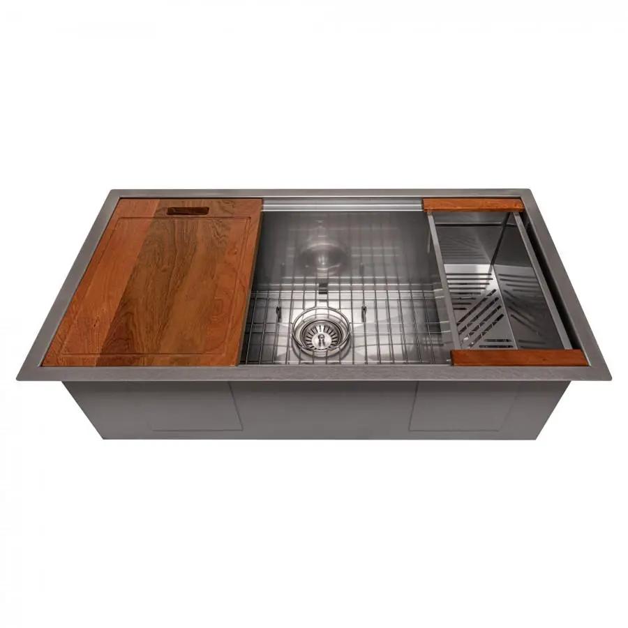 ZLINE 33" Undermount Single Bowl Ledge Sink Stainless Steel, SLS-33S by Farmhouse Kitchen and Bath
