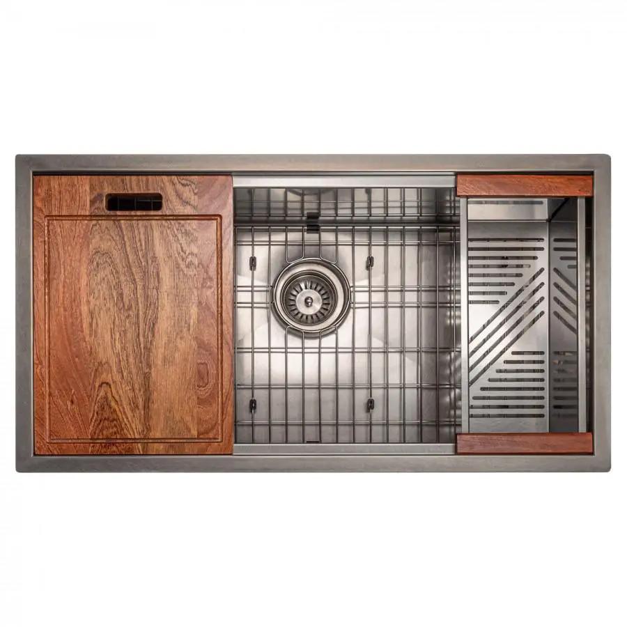 ZLINE 33" Undermount Single Bowl Ledge Sink Stainless Steel, SLS-33S by Farmhouse Kitchen and Bath