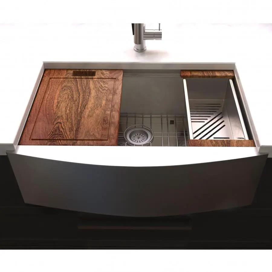 ZLINE 33" Undermount Single Bowl Ledge Sink Stainless Steel, SLSAP-33 by Farmhouse Kitchen and Bath