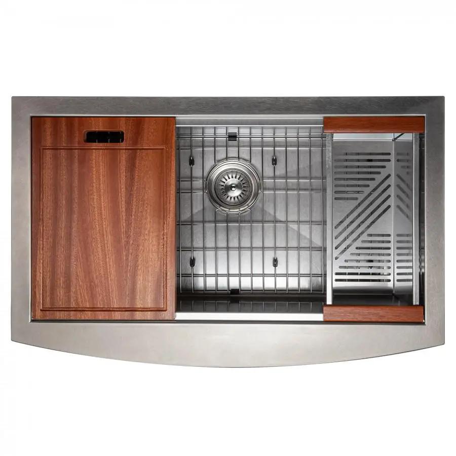 ZLINE 33" Undermount Single Bowl Ledge Sink Stainless Steel, SLSAP-33 by Farmhouse Kitchen and Bath