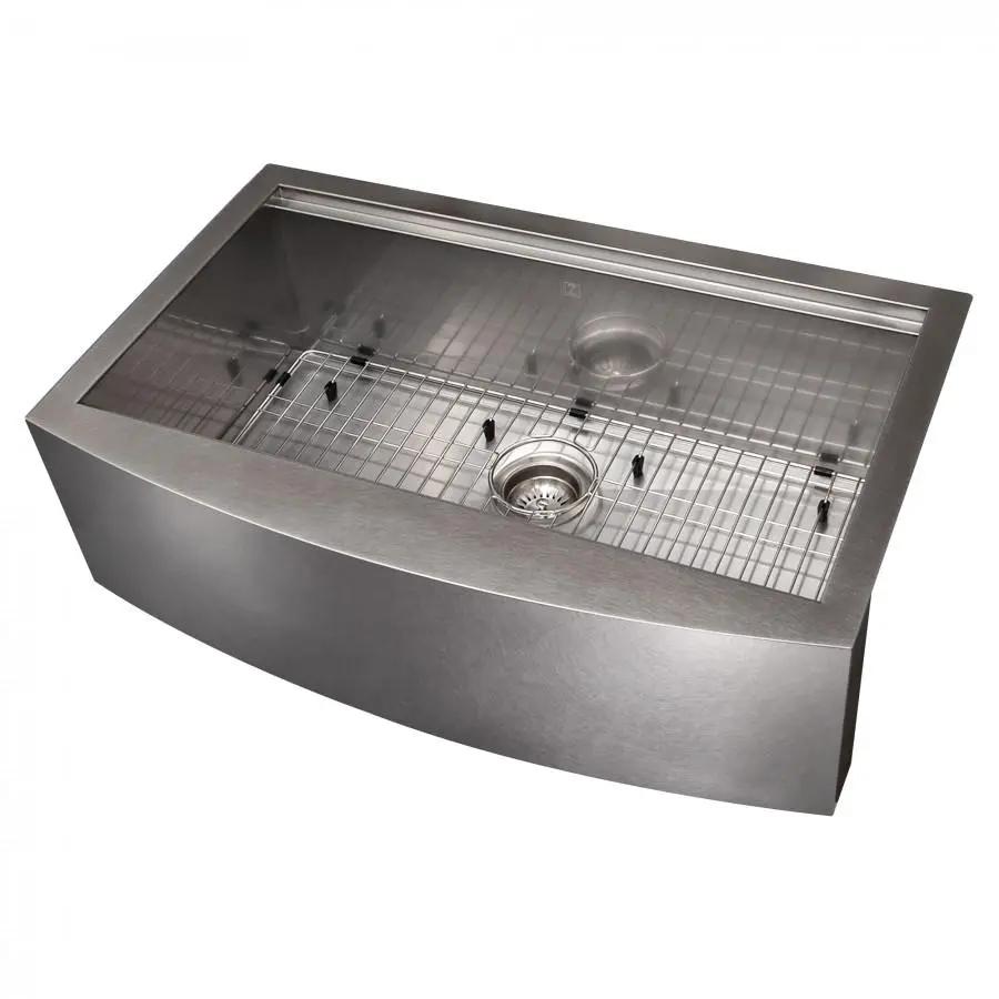 ZLINE 33" Undermount Single Bowl Ledge Sink Stainless Steel, SLSAP-33 by Farmhouse Kitchen and Bath