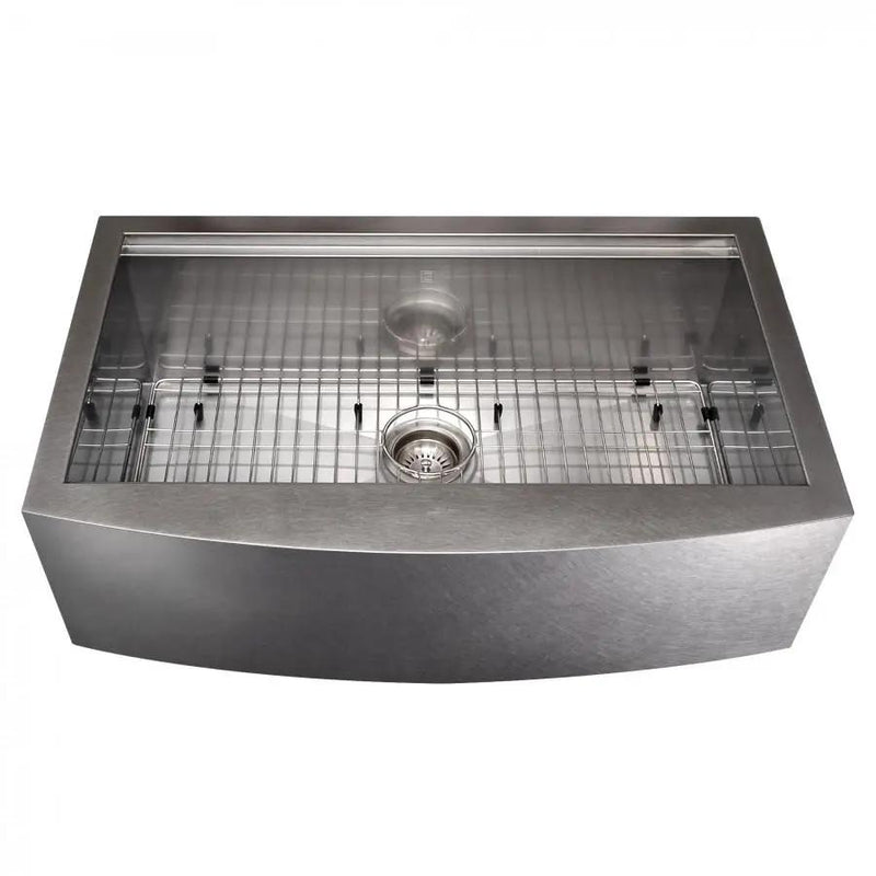 ZLINE 33" Undermount Single Bowl Ledge Sink Stainless Steel, SLSAP-33S by Farmhouse Kitchen and Bath
