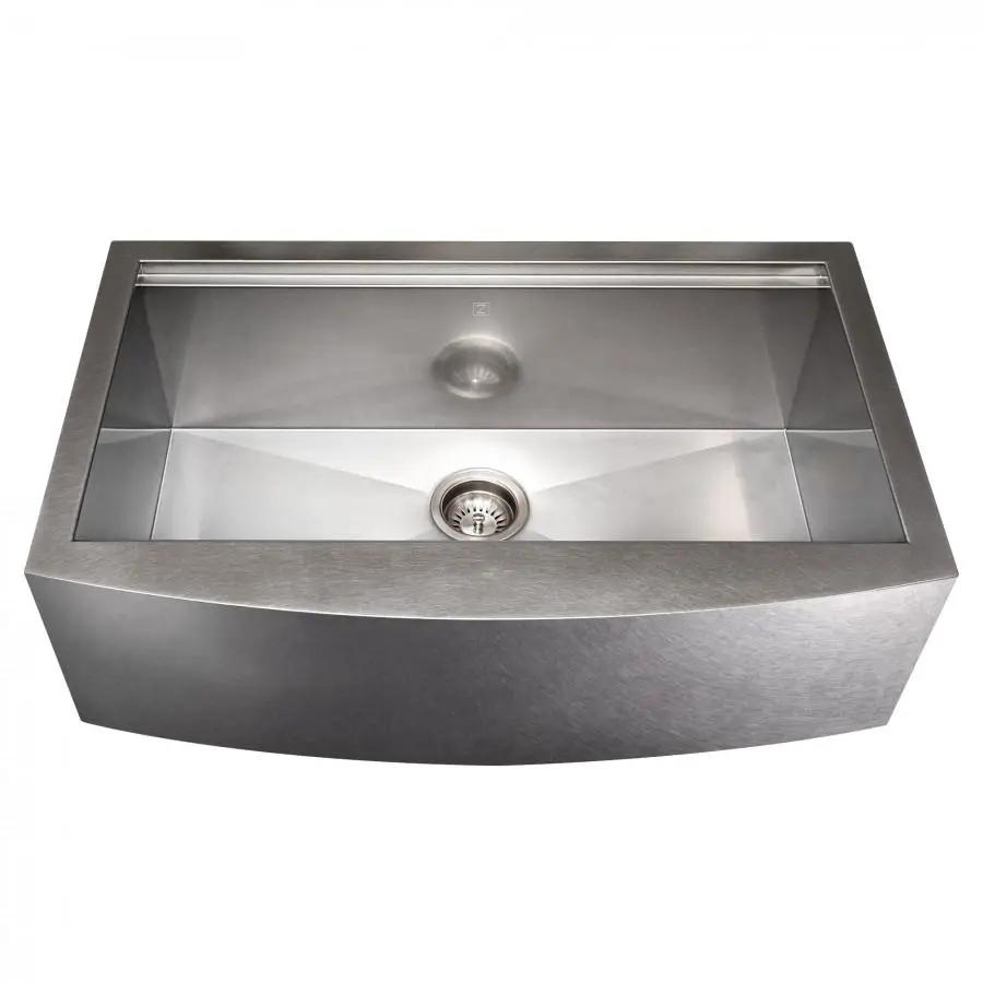 ZLINE 33" Undermount Single Bowl Ledge Sink Stainless Steel, SLSAP-33S by Farmhouse Kitchen and Bath