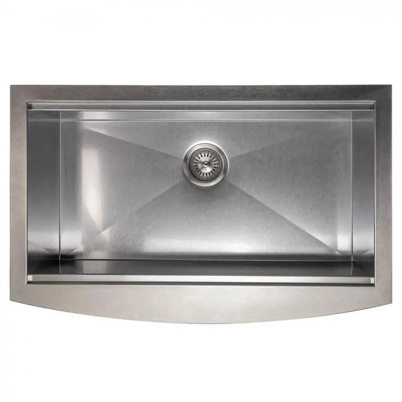 ZLINE 33" Undermount Single Bowl Ledge Sink Stainless Steel, SLSAP-33S by Farmhouse Kitchen and Bath