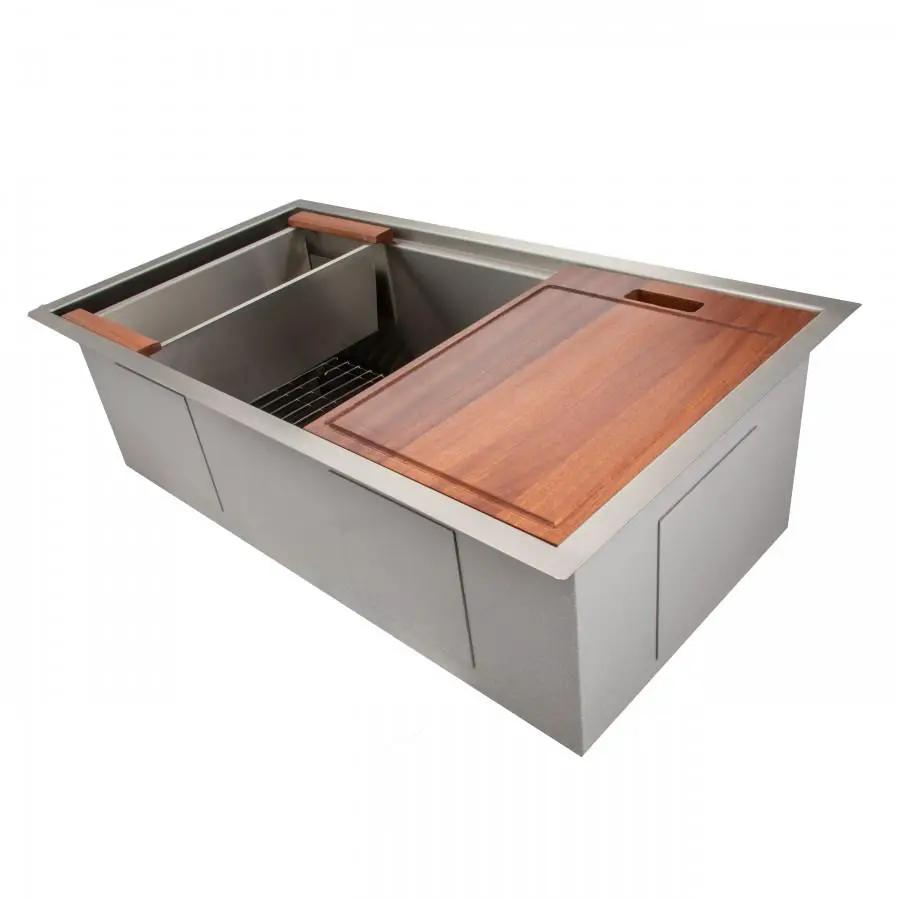 ZLINE 33" Undermount Single Bowl Ledge Sink, Stainless with Accessories, SLS-33 by Farmhouse Kitchen and Bath