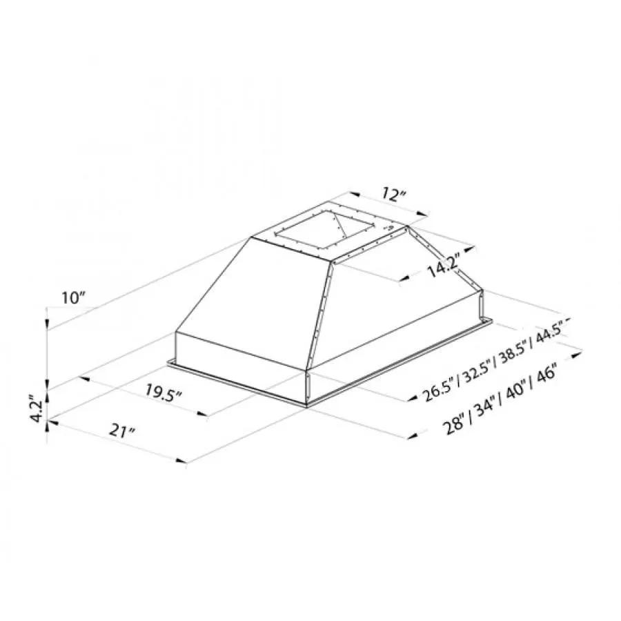 ZLINE 34" Island Range Hood Insert, 721i-34 by Farmhouse Kitchen and Bath