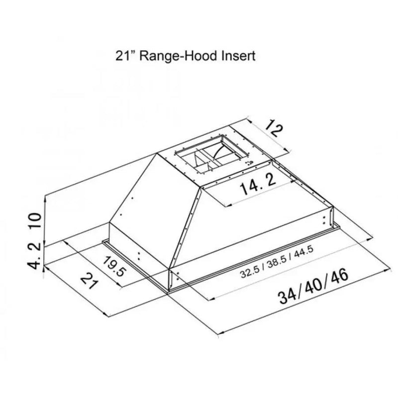 ZLINE 34"Stainless In/Outdoor UnderCabinet RangeHood Insert, 721-304-34 by Farmhouse Kitchen and Bath