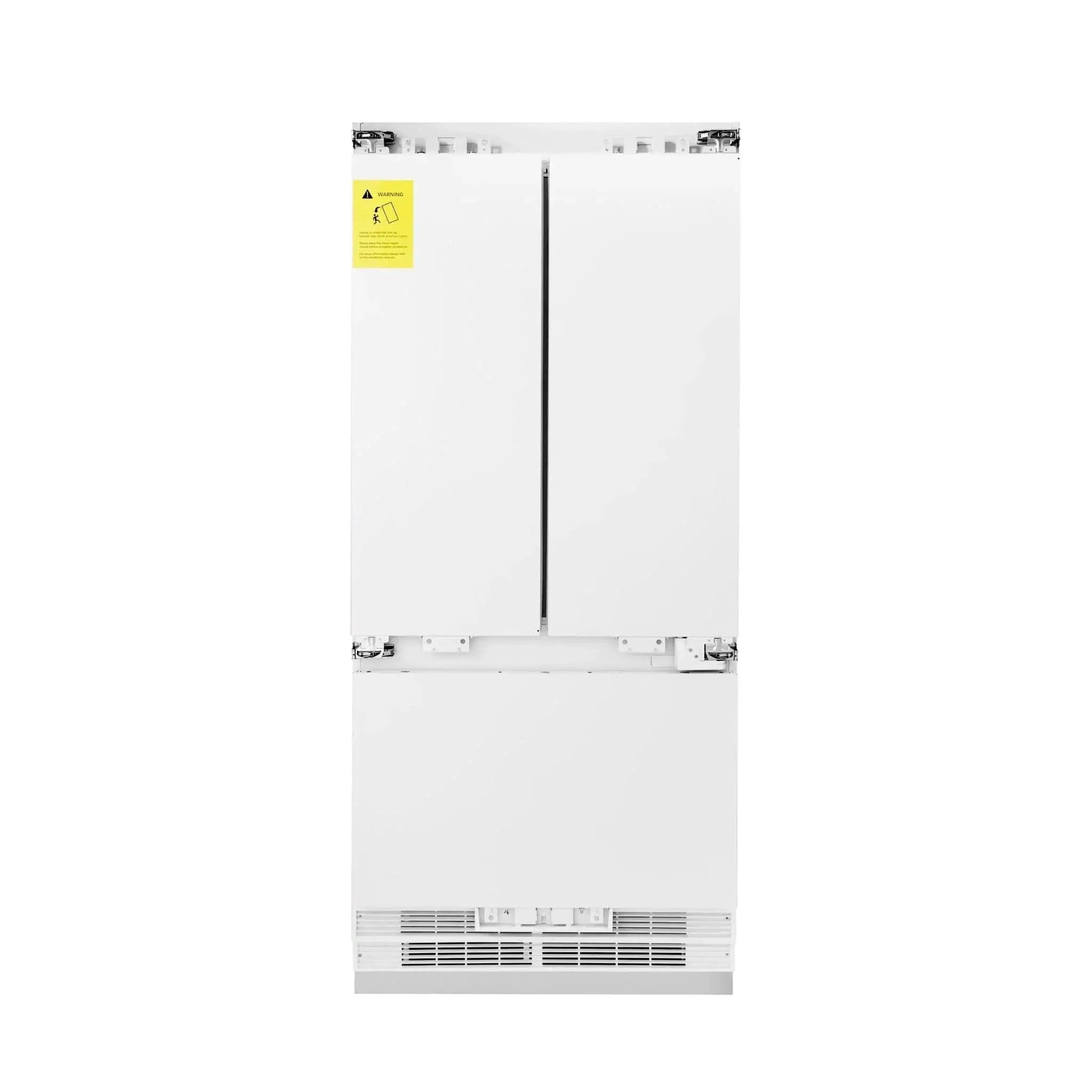 ZLINE 36" 19.6 cu. Ft. Panel Ready Built-In 3-Door French Door Refrigerator with Internal Water and Ice Dispenser RBIV-36 by Farmhouse Kitchen and Bath