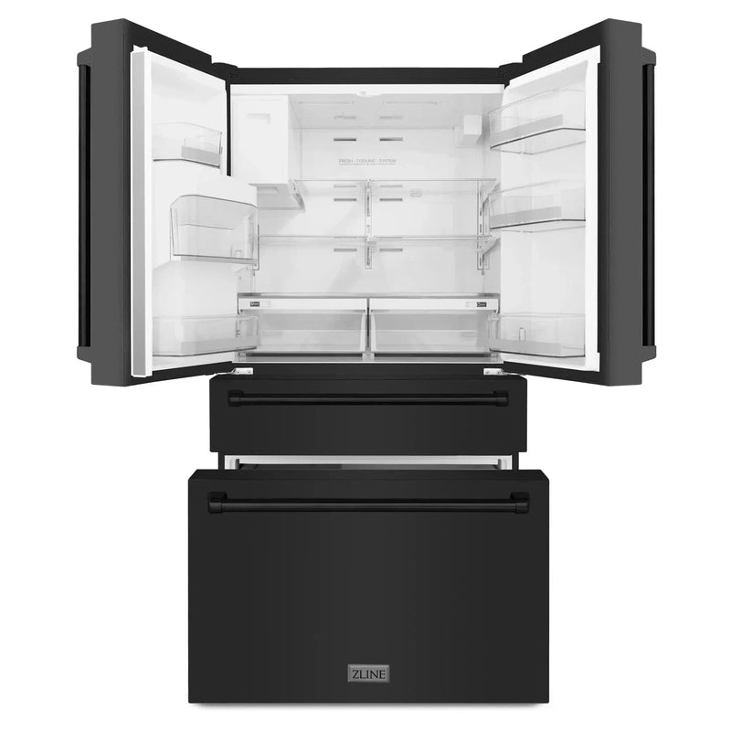 ZLINE 36" 21.6 cu. ft French Door Refrigerator with Water and Ice Dispenser in Stainless Steel RFM-W-36-BS by Farmhouse Kitchen and Bath