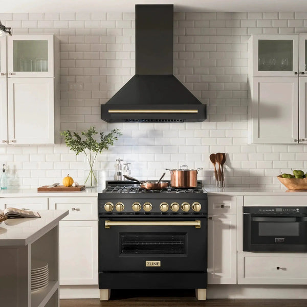 ZLINE 36" Autograph Black Stainless Wall Range Hood, Bronze, BS655Z-36-CB, photo 2 of 13