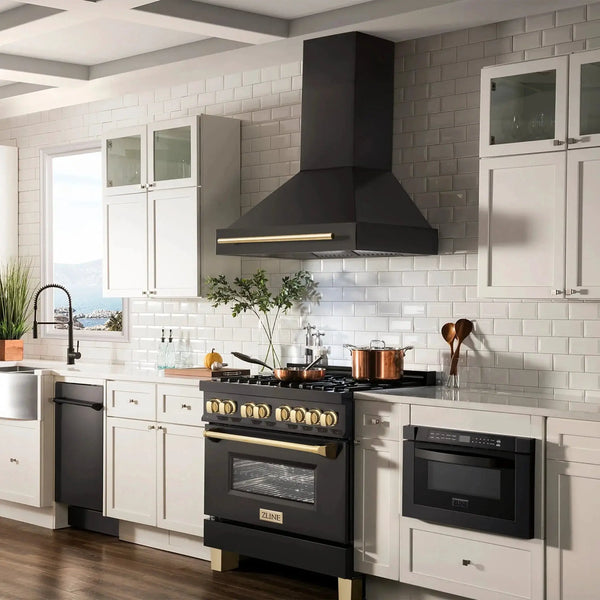 ZLINE 36" Autograph Black Stainless Wall Range Hood, BS655Z-36-G, photo 2 of 2