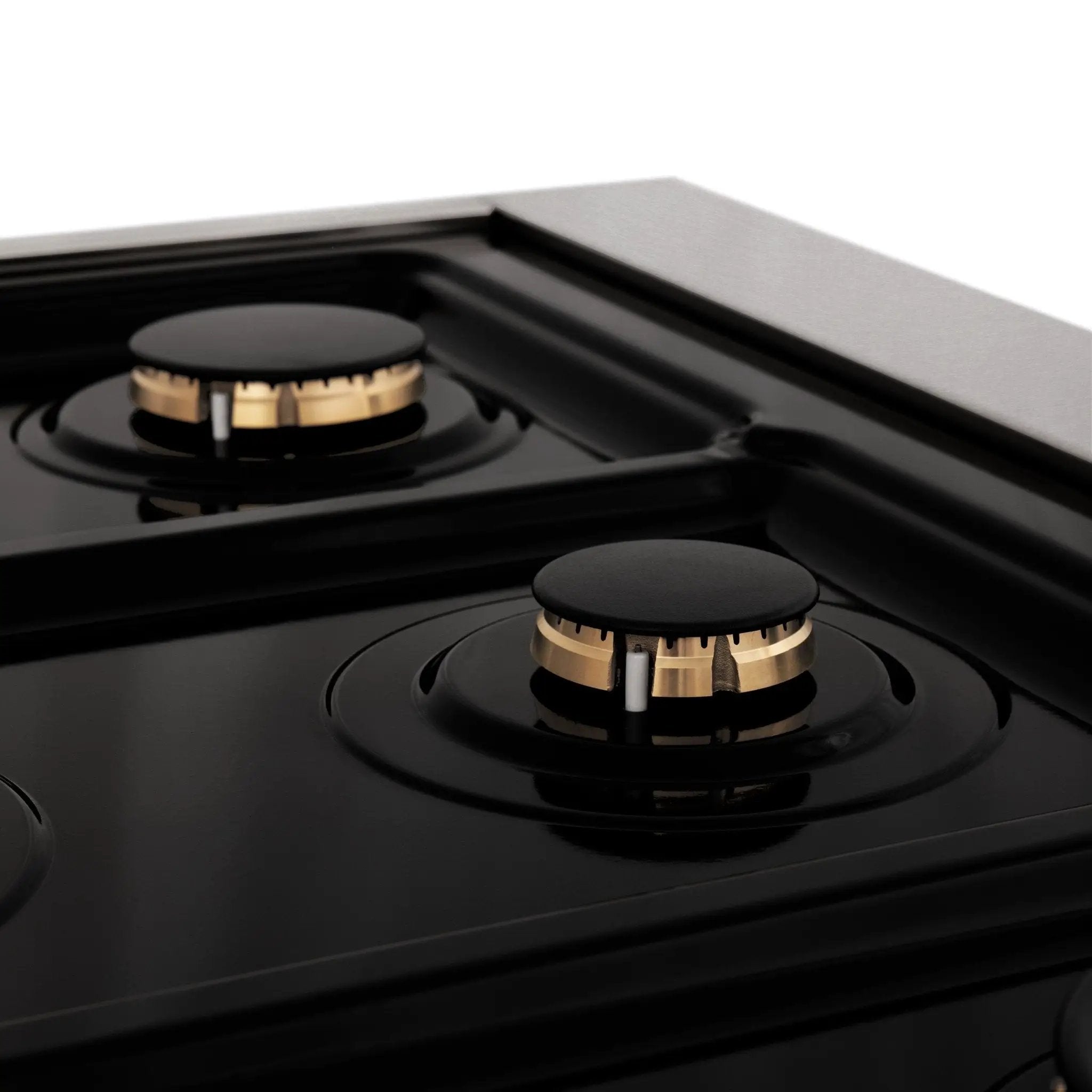 ZLINE 36" Autograph Dual Fuel Range, DuraSnow, Black, RASZ-SN-36-MB by Farmhouse Kitchen and Bath