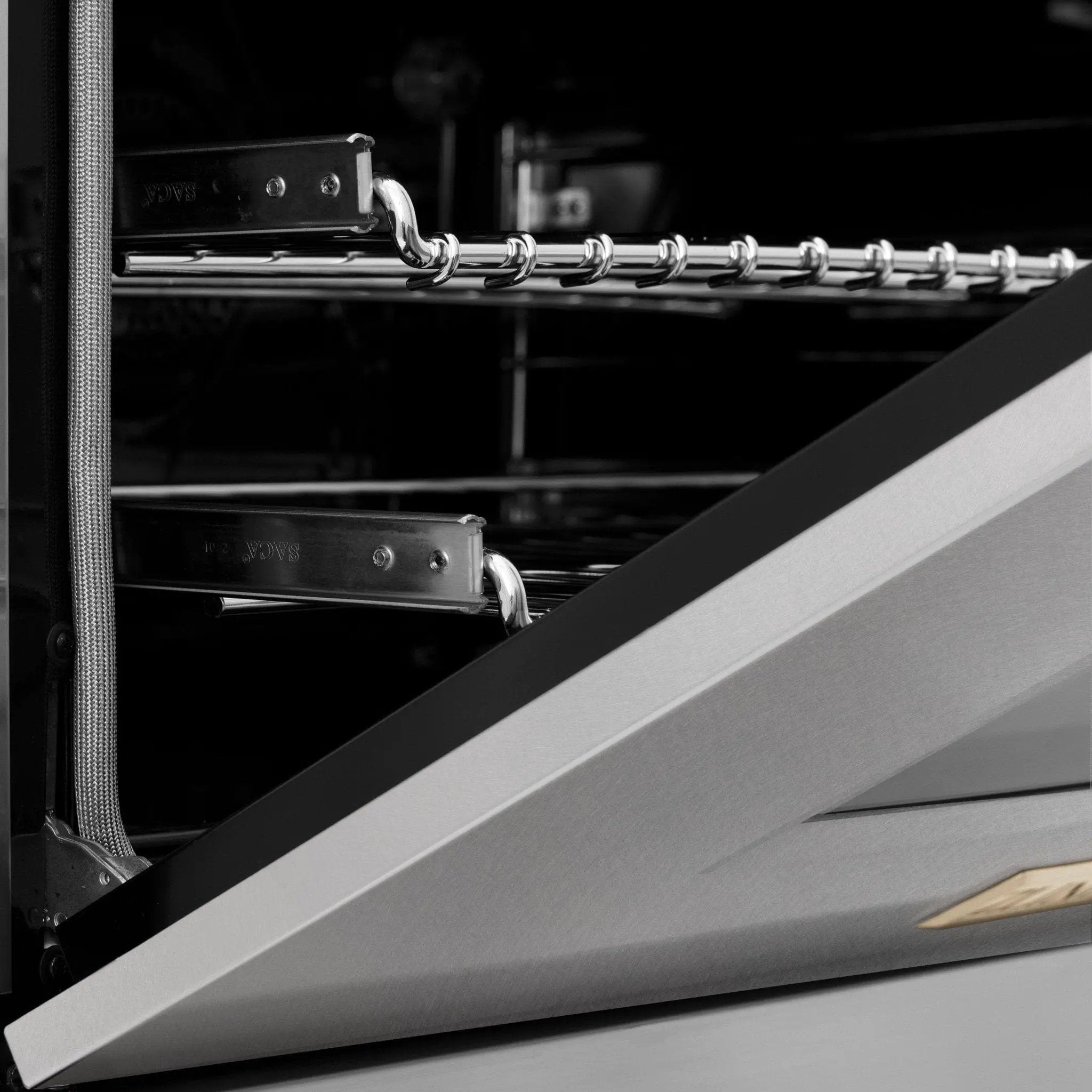 ZLINE 36" Autograph Dual Fuel Range, DuraSnow,Champagne, RASZ-SN-36-CB by Farmhouse Kitchen and Bath