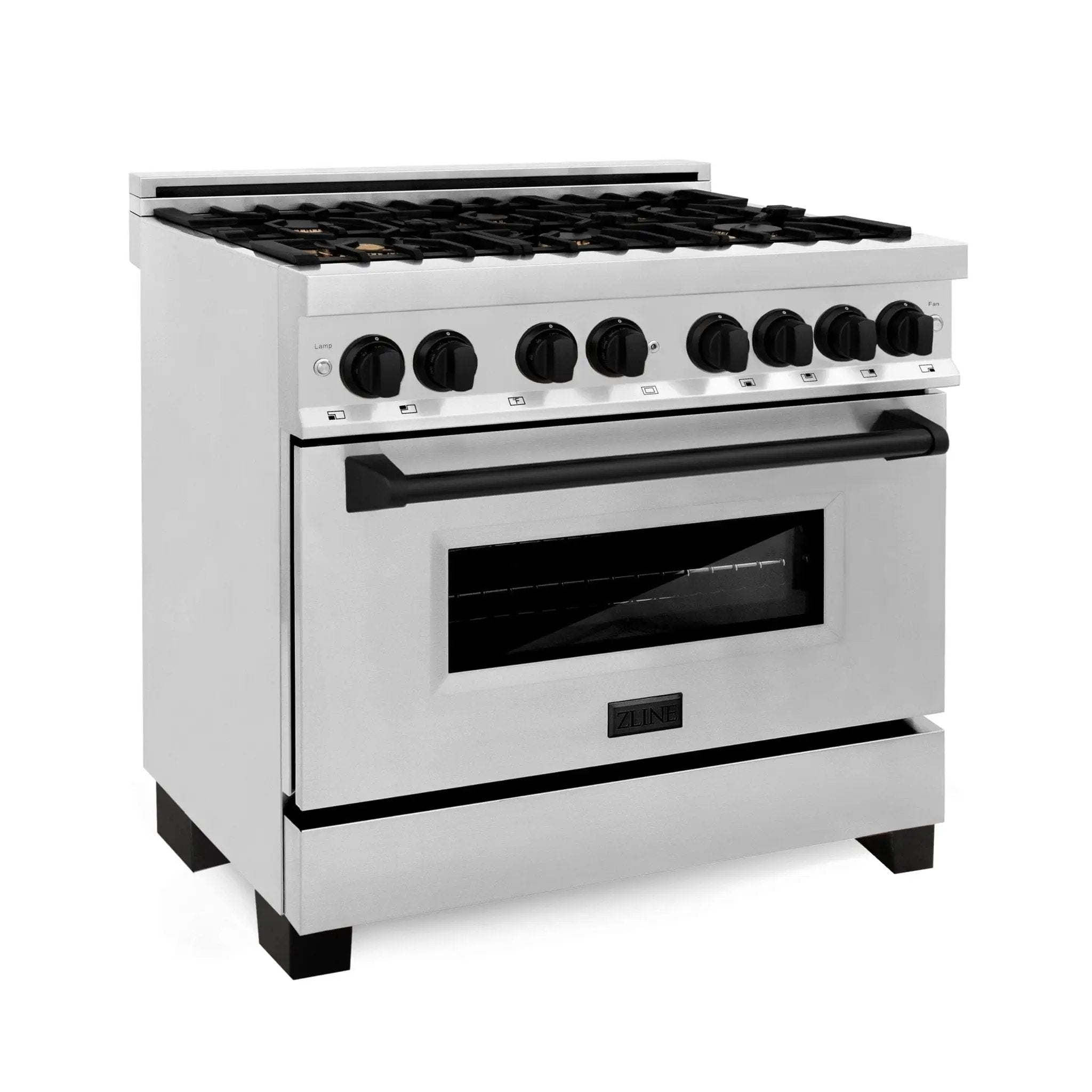 ZLINE 36" Autograph Dual Fuel Range, Stainless Steel, RAZ-36-MB by Farmhouse Kitchen and Bath