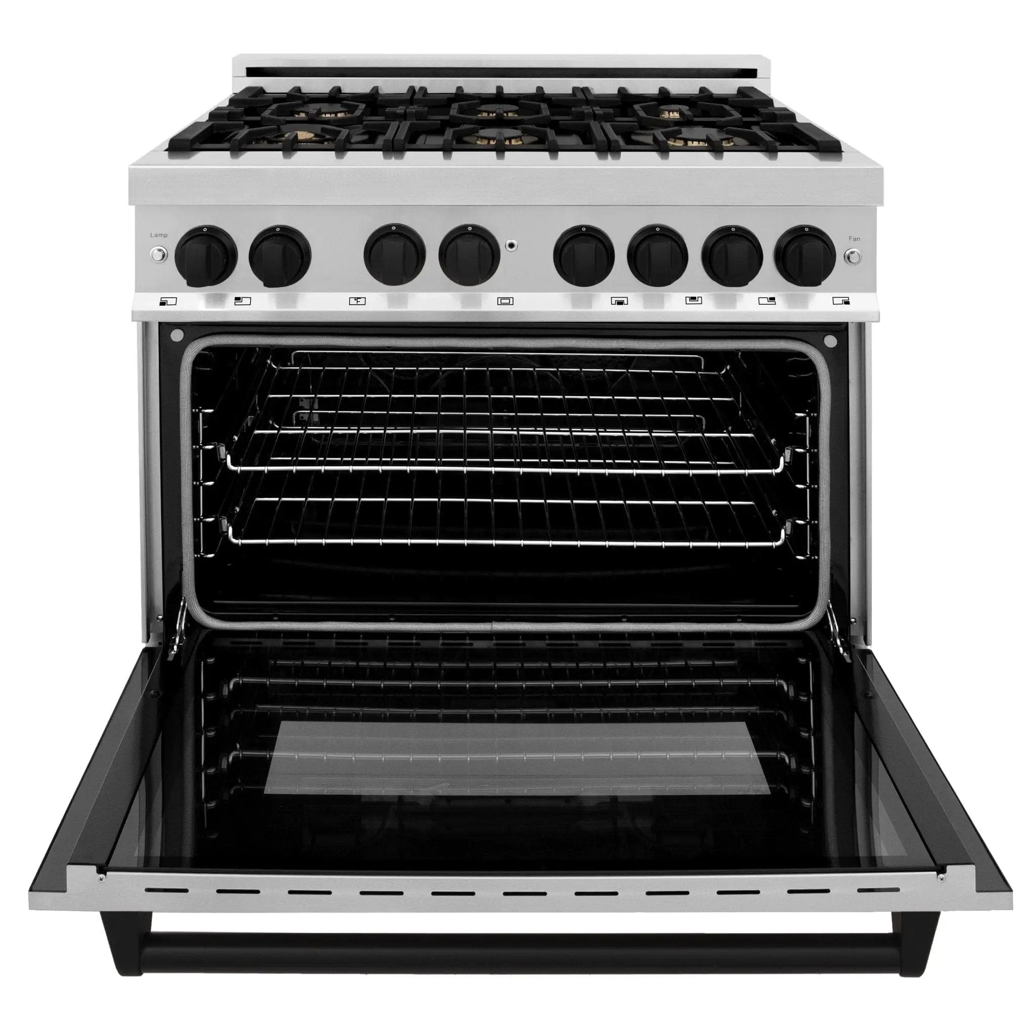 ZLINE 36" Autograph Dual Fuel Range, Stainless Steel, RAZ-36-MB by Farmhouse Kitchen and Bath