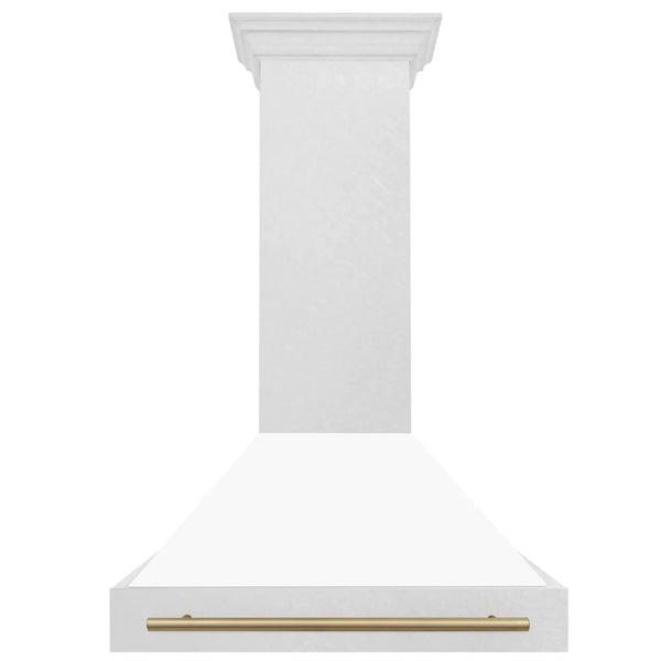 ZLINE 36" Autograph DuraSnow White Range Hood 8654SNZ-WM36-CB