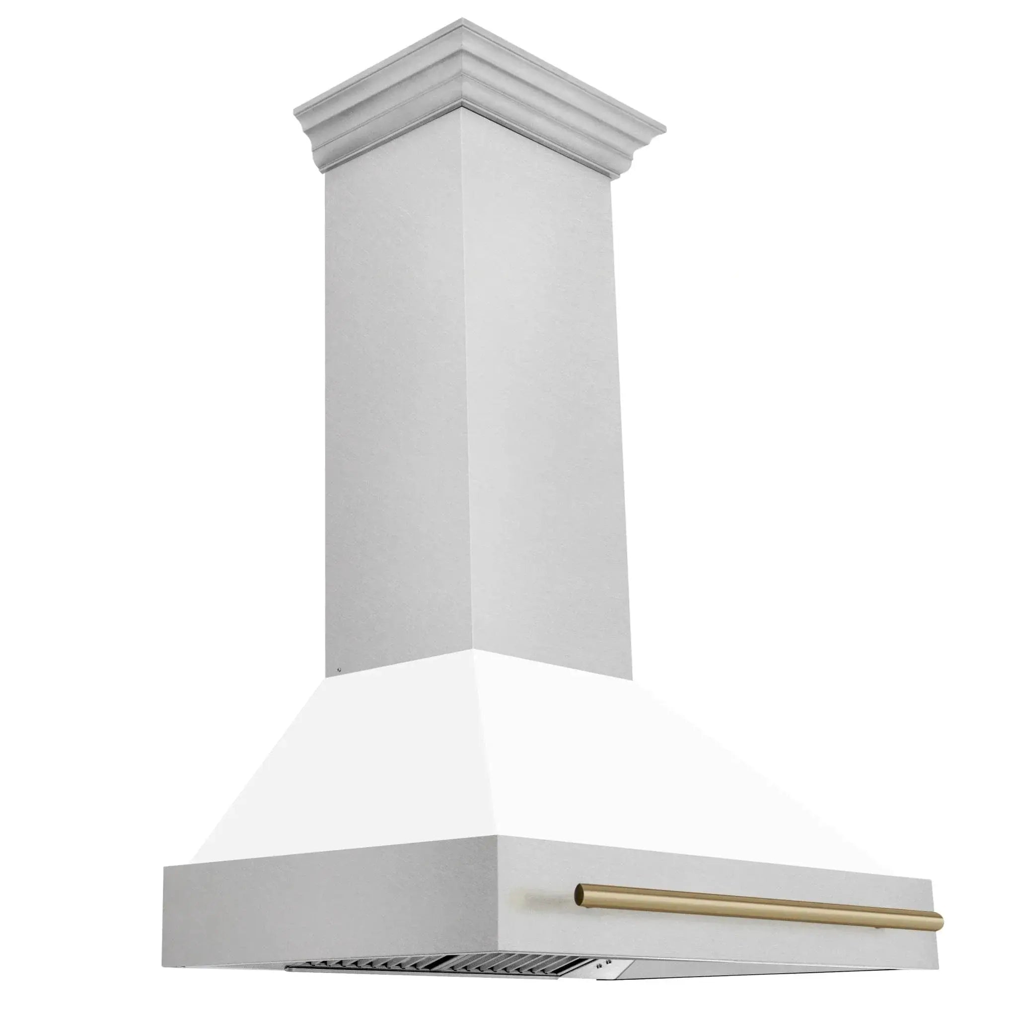 ZLINE 36" Autograph DuraSnow White Range Hood 8654SNZ-WM36-CB by Farmhouse Kitchen and Bath