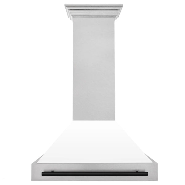 ZLINE 36" Autograph DuraSnow White Range Hood 8654SNZ-WM36-MB
