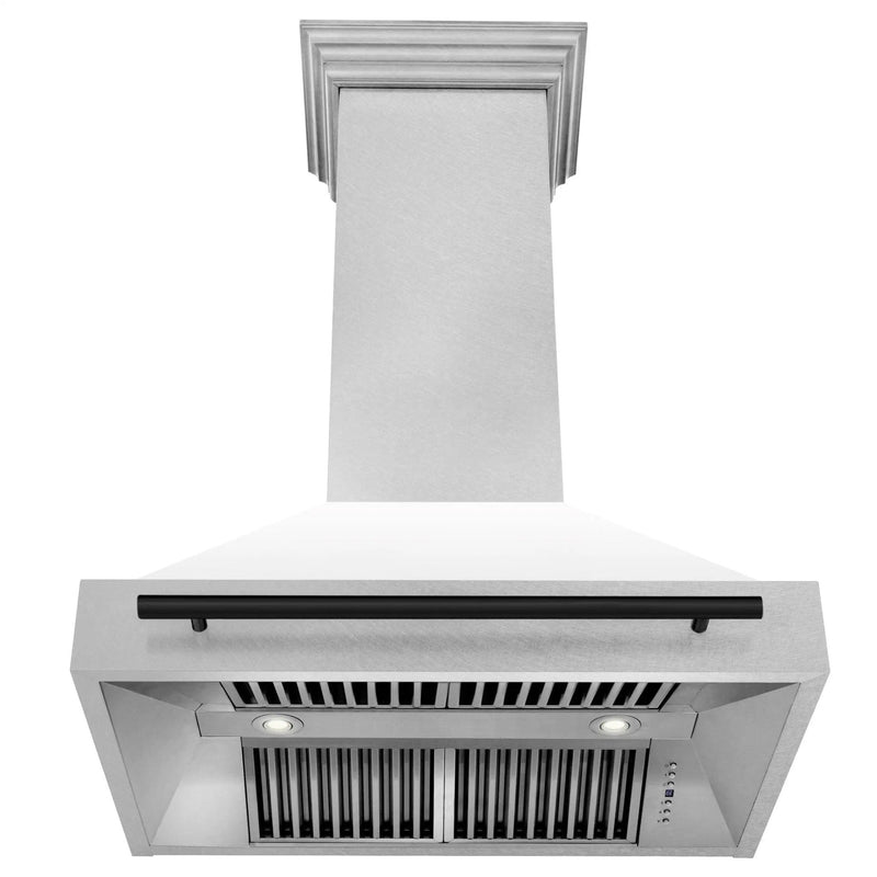 ZLINE 36" Autograph DuraSnow White Range Hood 8654SNZ-WM36-MB by Farmhouse Kitchen and Bath