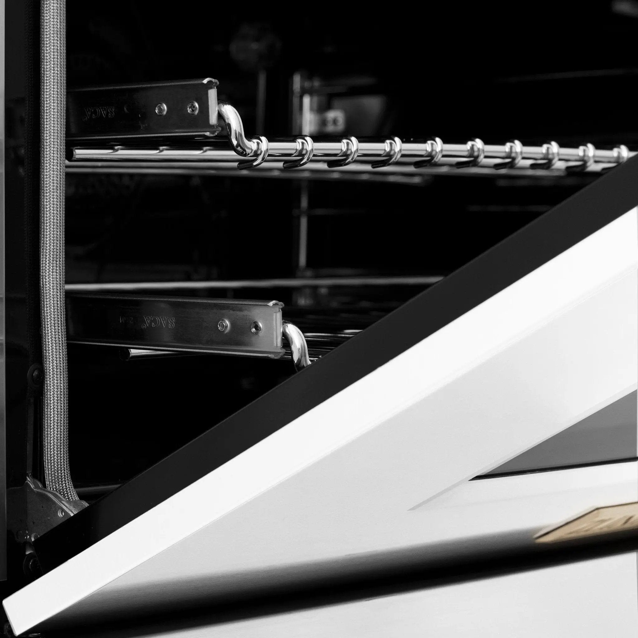 ZLINE 36" Autograph Edition Dual Fuel Range, White Door, RAZ-WM-36-G by Farmhouse Kitchen and Bath