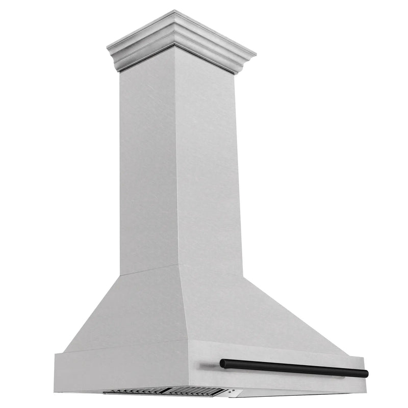 ZLINE 36" Autograph Edition DuraSnow Wall Range Hood 8654SNZ-36-MB by Farmhouse Kitchen and Bath