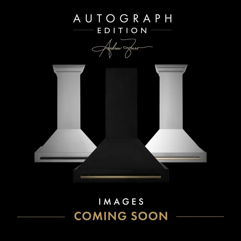 ZLINE 36" Autograph Edition DuraSnow Wall Range Hood 8654SNZ-36-MB by Farmhouse Kitchen and Bath