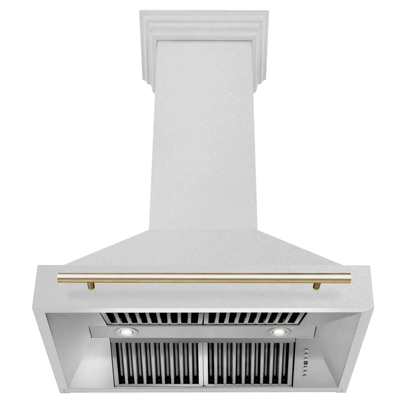 ZLINE 36" Autograph Edition Fingerprint Resistant Stainless Steel Range Hood 8654SNZ-36-G by Farmhouse Kitchen and Bath