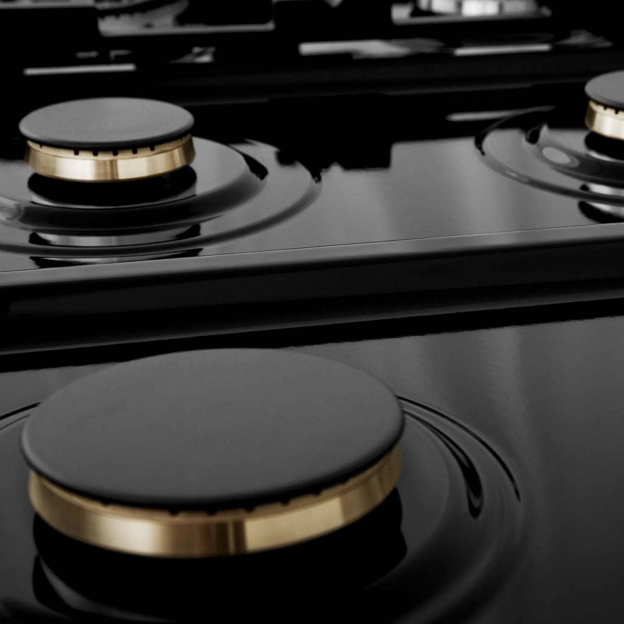 ZLINE 36" Autograph Edition Rangetop, DuraSnow, Gold Accent, RTSZ-36-G by Farmhouse Kitchen and Bath