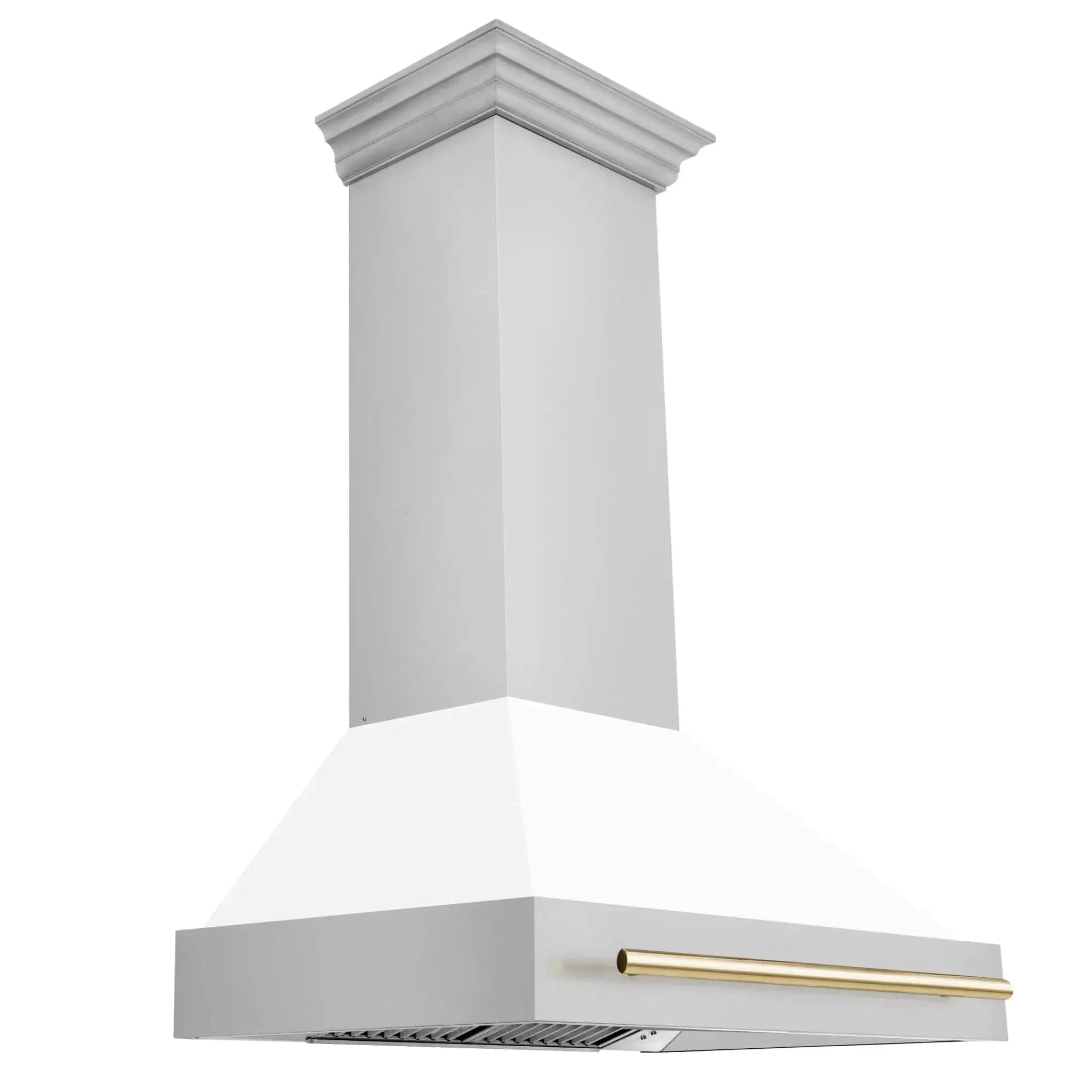 ZLINE 36" Autograph Stainless Wall Range Hood, 8654STZ-WM36-G by Farmhouse Kitchen and Bath