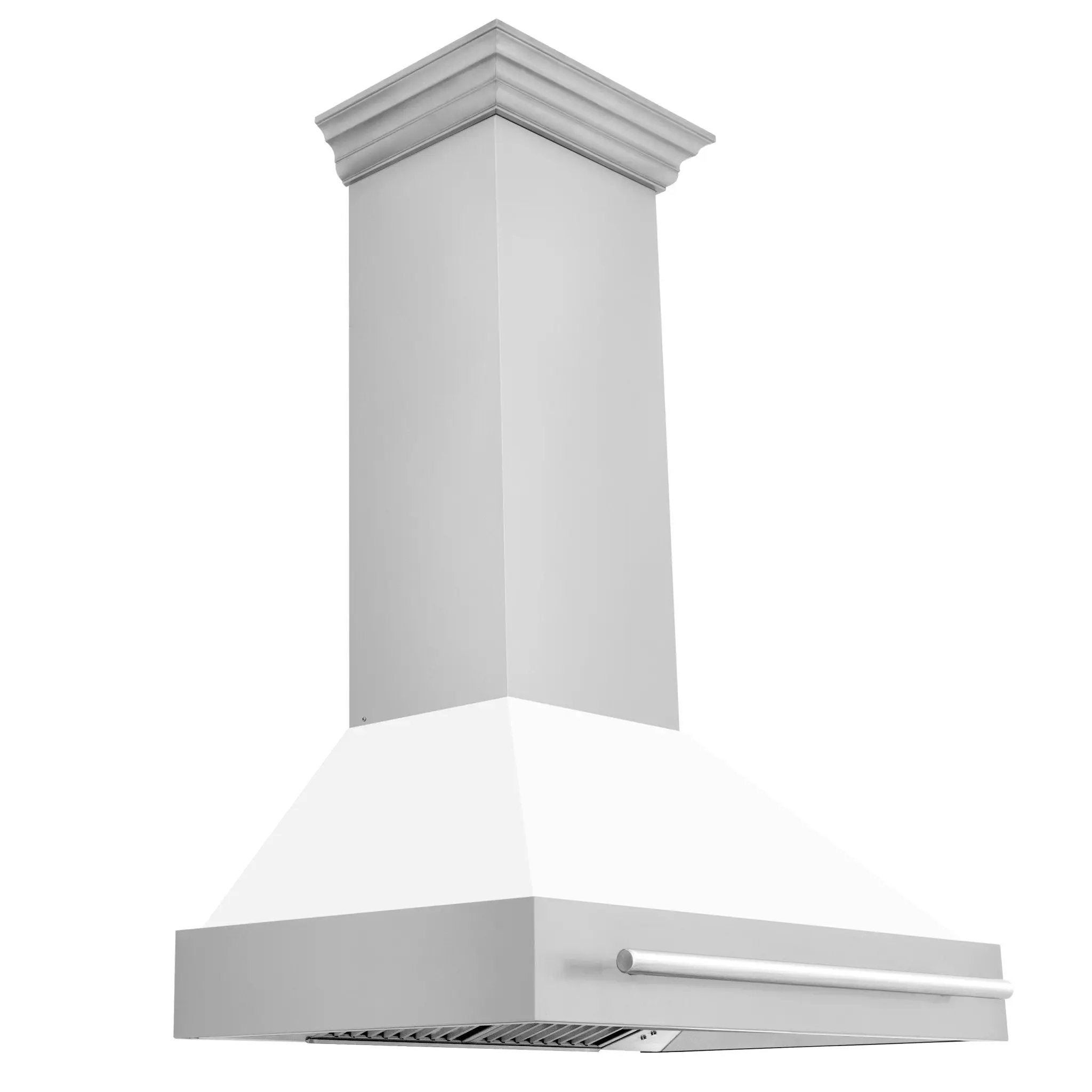 ZLINE 36" Autograph Stainless White Wall Range Hood 8654STX-WM-36 by Farmhouse Kitchen and Bath