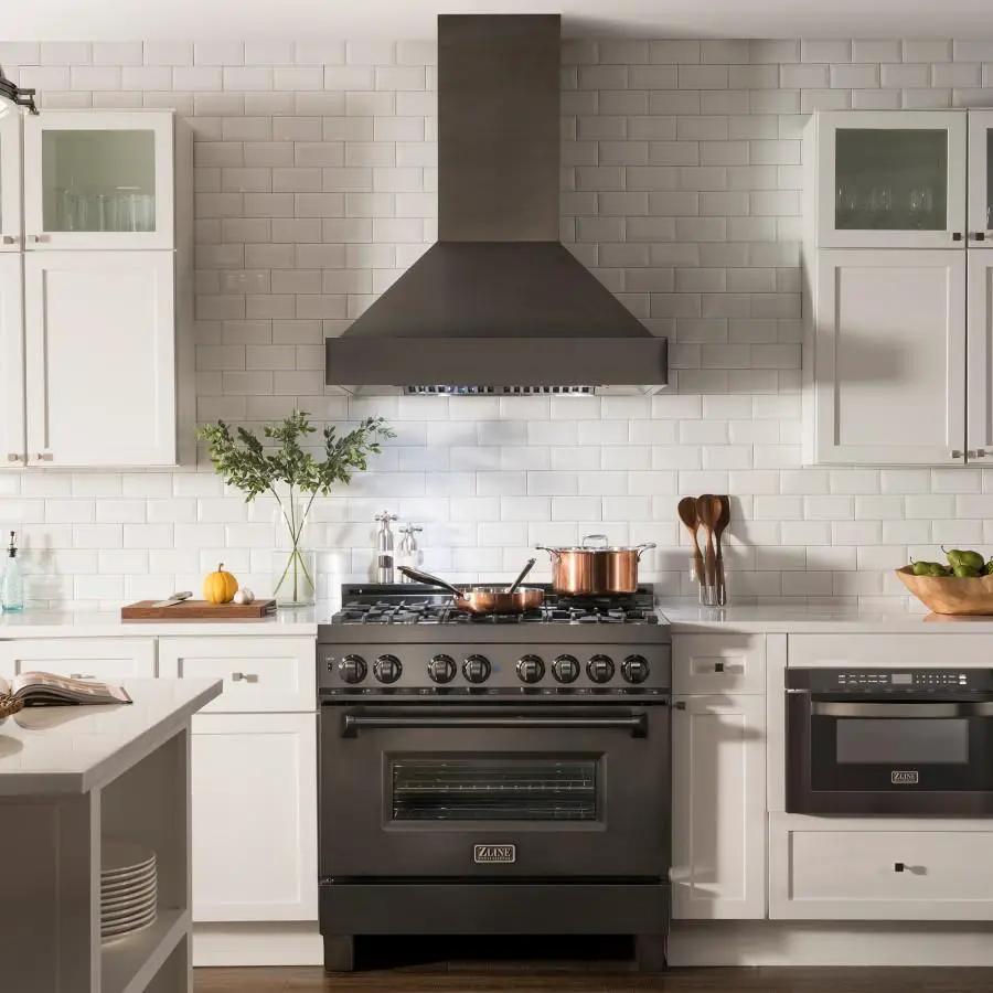 ZLINE 36" Black Stainless Steel Wall Mount Range Hood, BS655N-36 by Farmhouse Kitchen and Bath