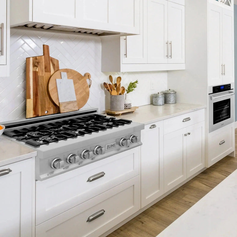 ZLINE 36" Bundle Range Top RT36 & Wall Oven AWS-30, 2KP-RTAWS36 by Farmhouse Kitchen and Bath
