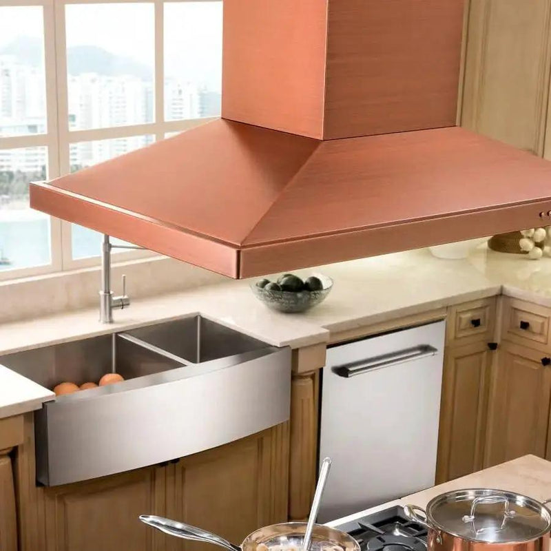 ZLINE 36" Copper Island Range Hood 8KL3iC-36 by Farmhouse Kitchen and Bath