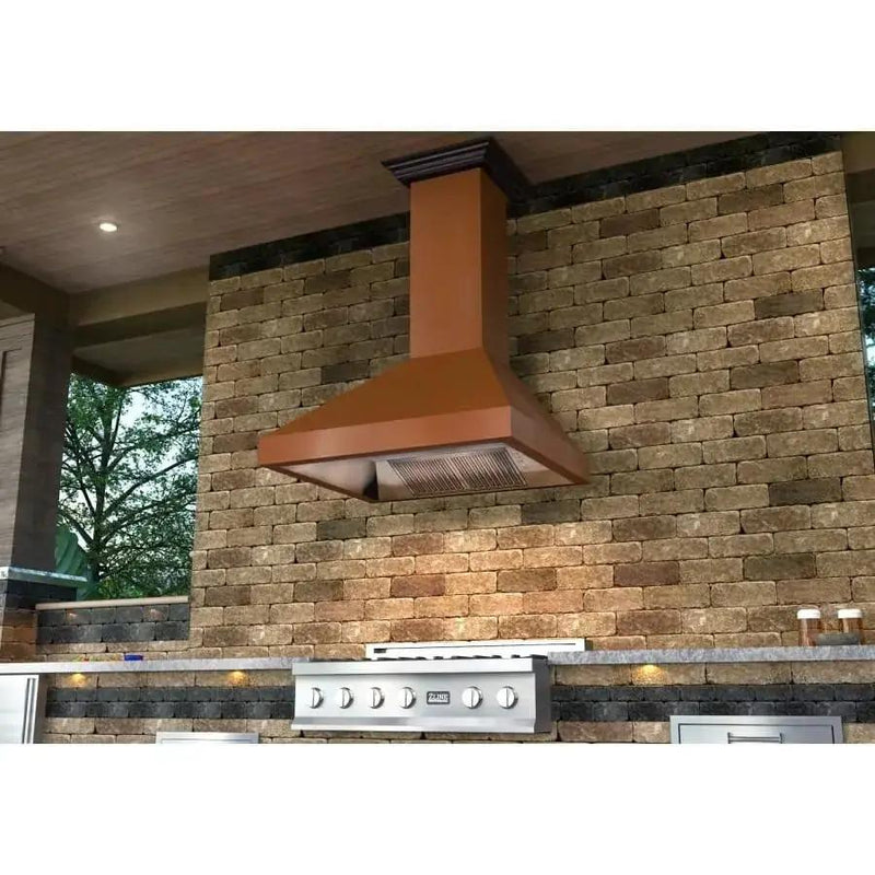 ZLINE 36" Copper Wall Range Hood, 8667C-36 by Farmhouse Kitchen and Bath