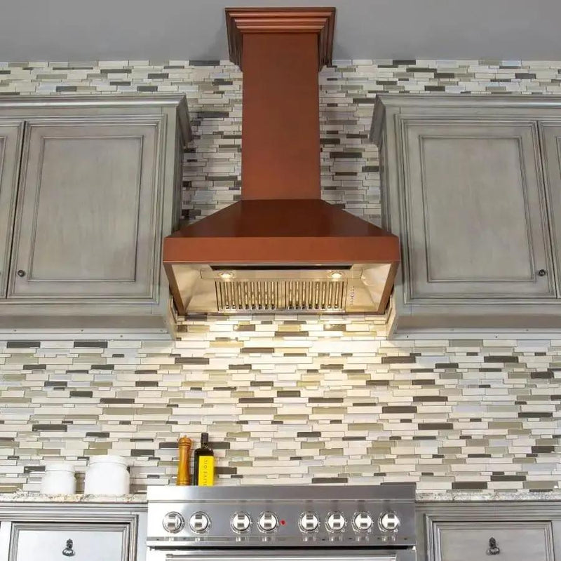 ZLINE 36" Copper Wall Range Hood, 8667C-36 by Farmhouse Kitchen and Bath