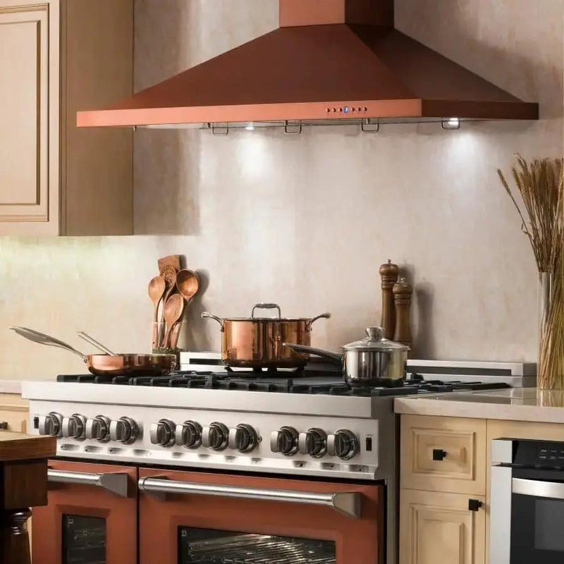 ZLINE 36" Copper Wall Range Hood 8KBC-36 by Farmhouse Kitchen and Bath