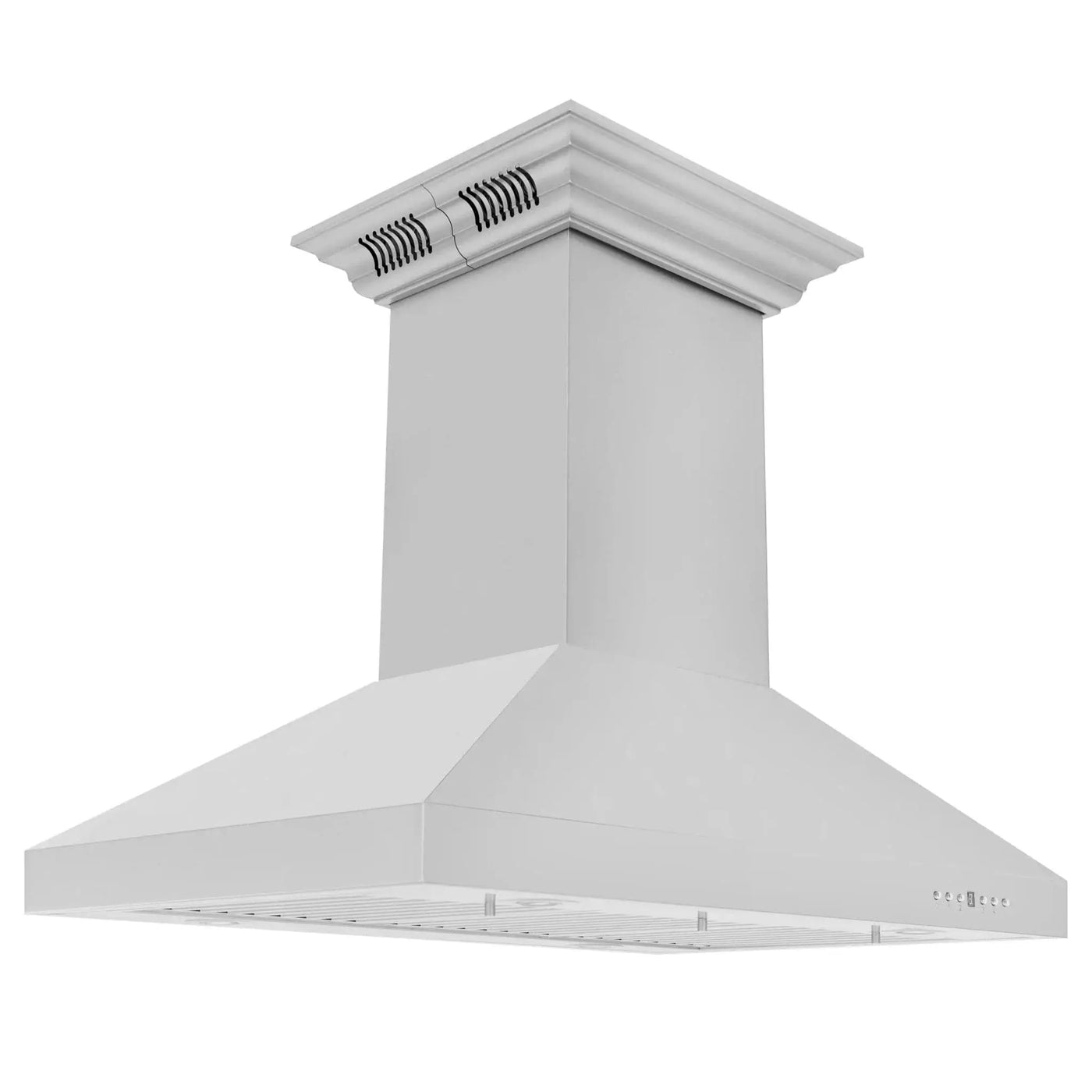 ZLINE CrownSound‚ Ducted Vent Island Mount Range Hood in Stainless Steel, Built-in Bluetooth Speakers, KL3iCRN-BT by Farmhouse Kitchen and Bath