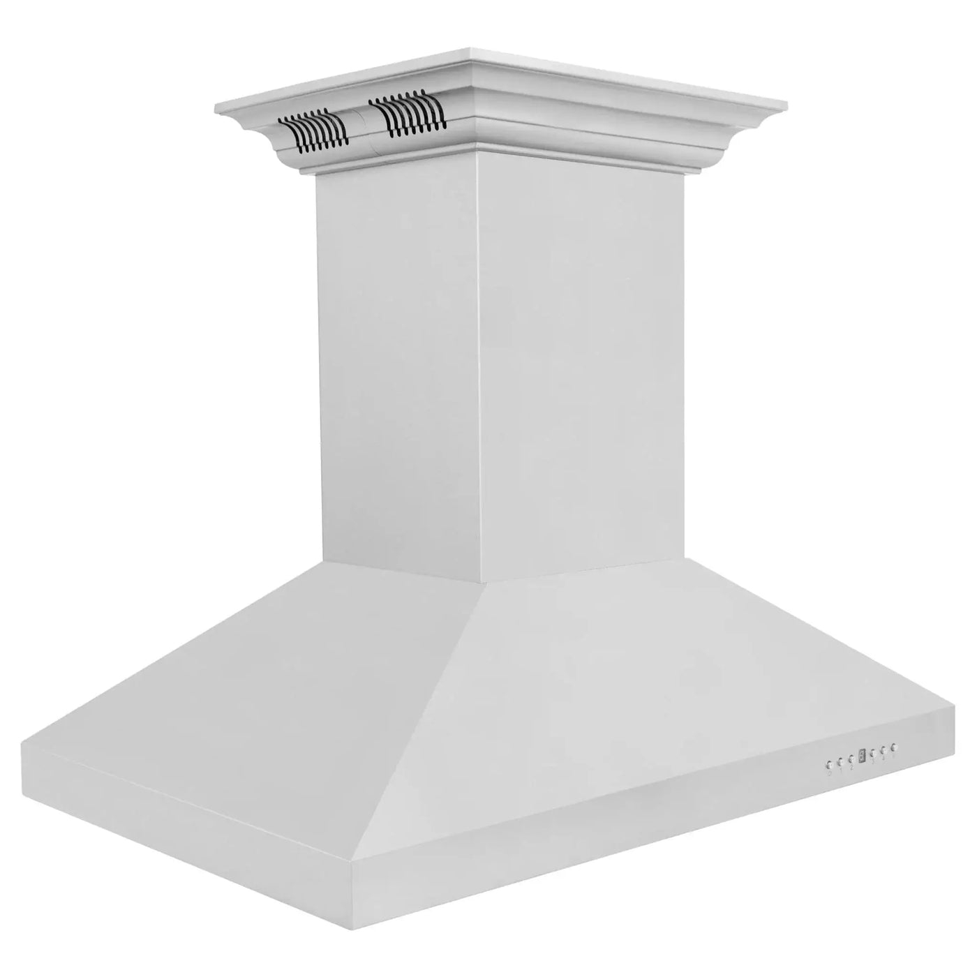 ZLINE CrownSound‚ Ducted Vent Island Mount Range Hood in Stainless Steel, Built-in Bluetooth Speakers, KL3iCRN-BT by Farmhouse Kitchen and Bath