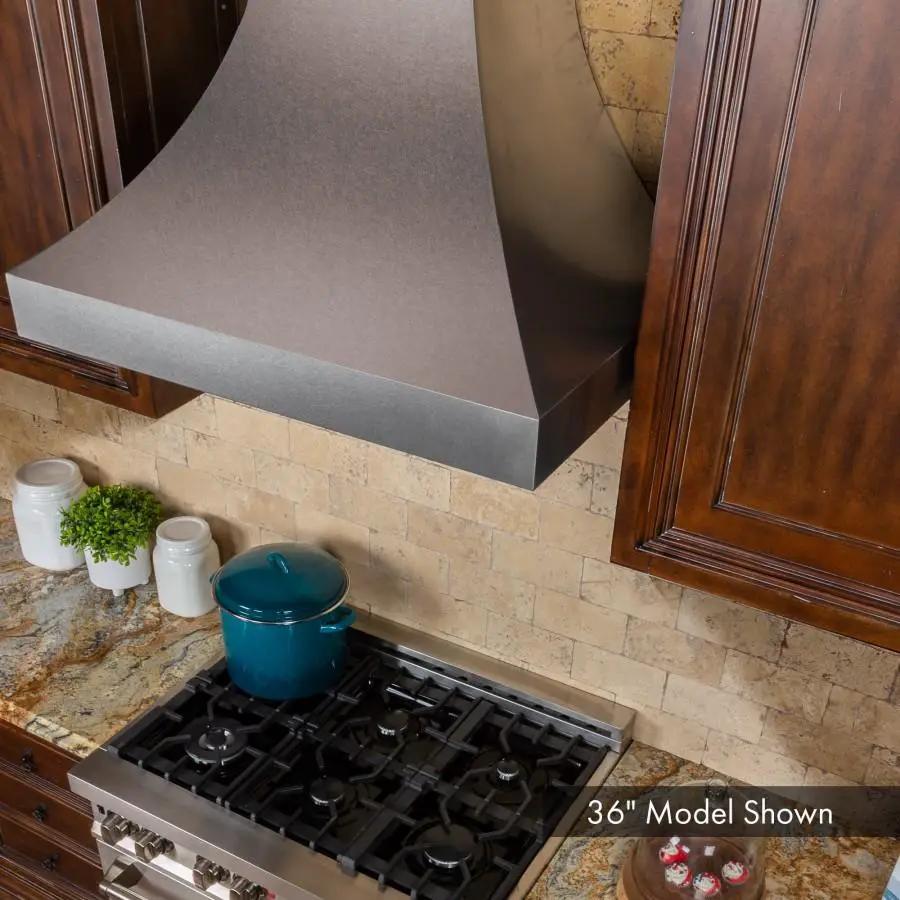 ZLINE 36" Designer DuraSnow® Stainless Steel Wall Range Hood, 8632S-36 by Farmhouse Kitchen and Bath