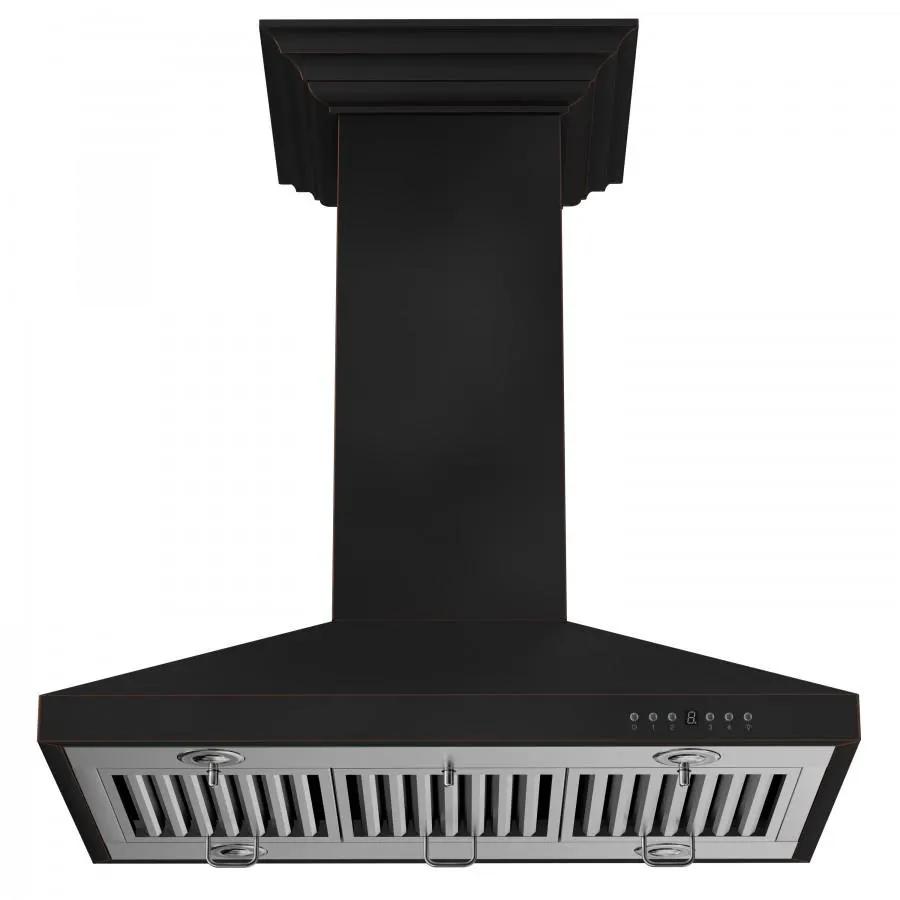 ZLINE 36" Designer Series Oil-Rubbed Bronze Island Range Hood, 8KL3iB-36 by Farmhouse Kitchen and Bath