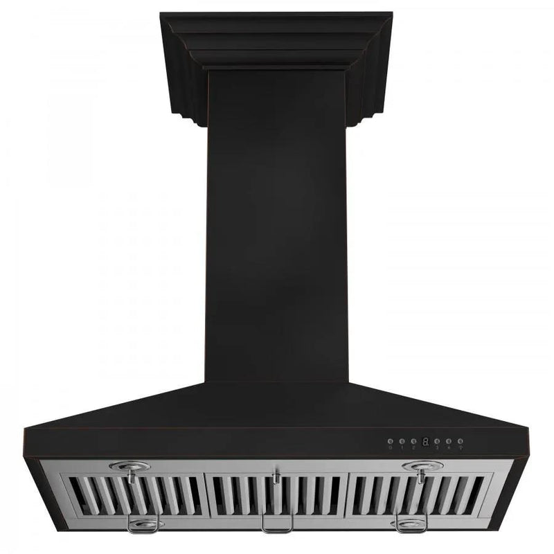 ZLINE 36" Designer Series Oil-Rubbed Bronze Island Range Hood, 8KL3iB-36 by Farmhouse Kitchen and Bath