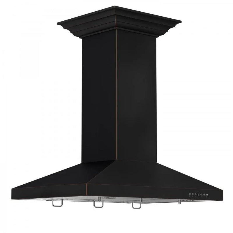 ZLINE 36" Designer Series Oil-Rubbed Bronze Island Range Hood, 8KL3iB-36 by Farmhouse Kitchen and Bath