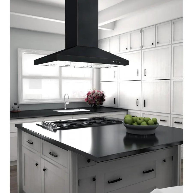 ZLINE 36" Designer Series Oil-Rubbed Bronze Island Range Hood, 8KL3iB-36 by Farmhouse Kitchen and Bath