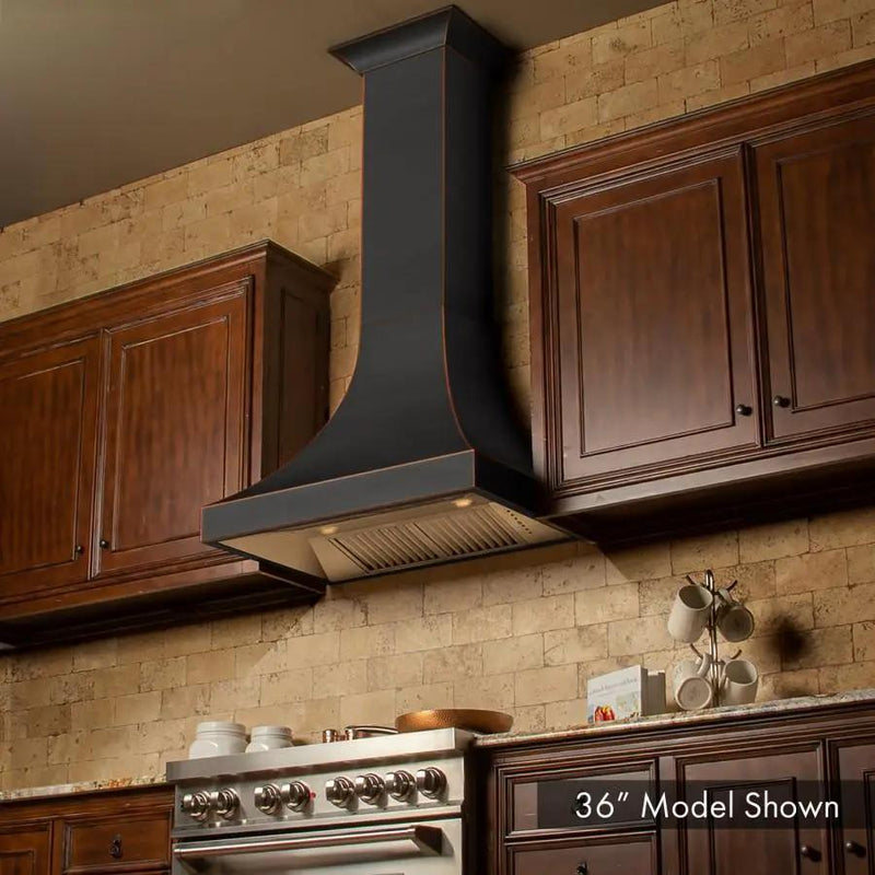 ZLINE 36" Designer Series Oil-Rubbed Bronze Wall Range Hood, 8632B-36 by Farmhouse Kitchen and Bath