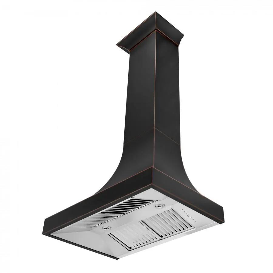 ZLINE 36" Designer Series Oil-Rubbed Bronze Wall Range Hood, 8632B-36 by Farmhouse Kitchen and Bath